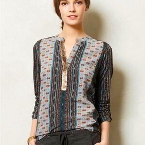 Anthropologie Tiny Devas Blouse Popover Tunic Size S